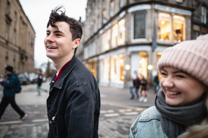 A couple on a date playing Treasure Hunt Brighton