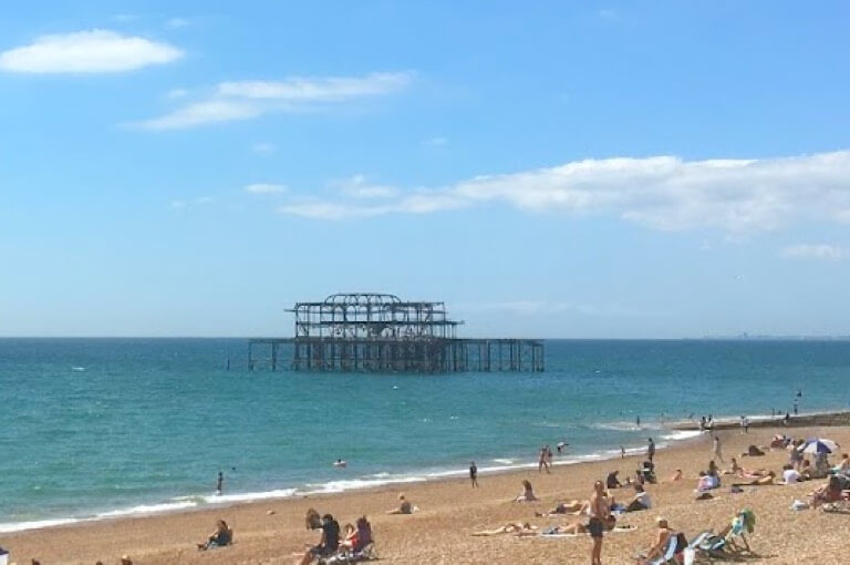 Brighton’s West Pier at sunset